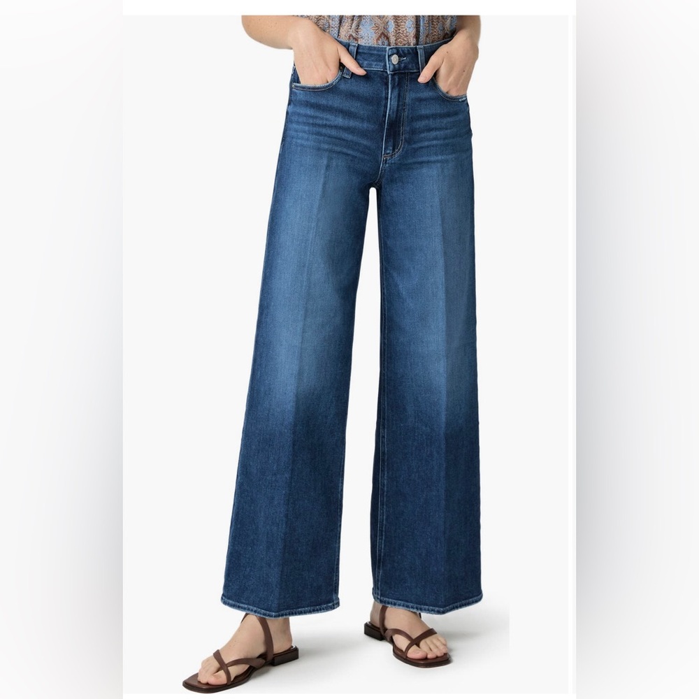 Paige Anessa High Waist Wide Leg Jeans Size 26 Excellent Condition